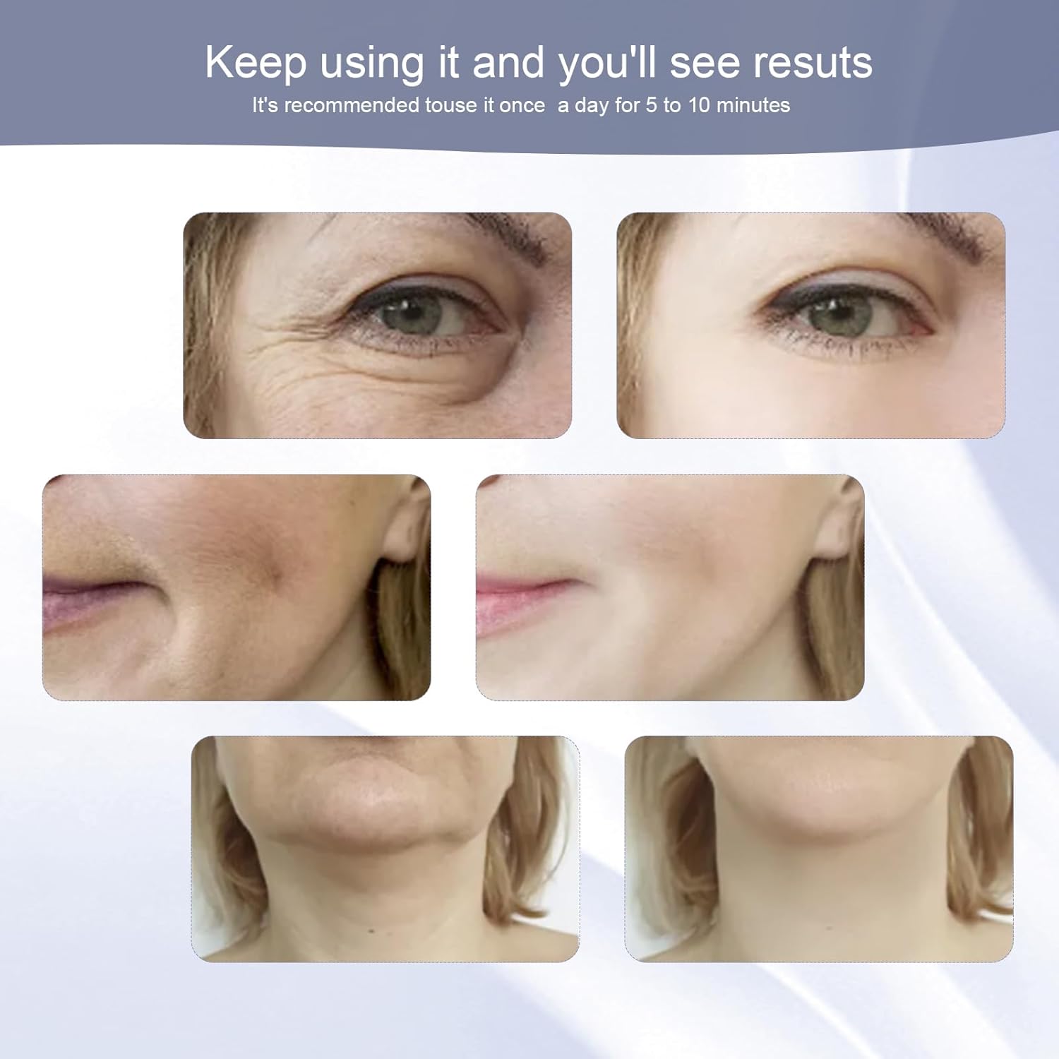 Facial Massager,7 Color LED Light Therapy for Face and Neck,Portable Beauty Skin Care Tools