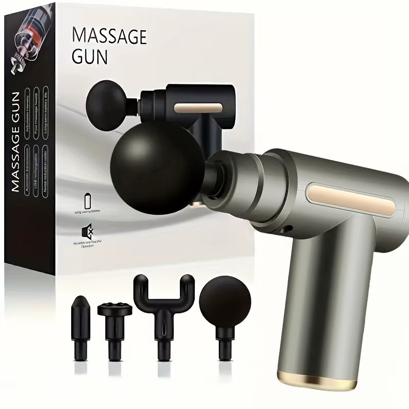 Portable Button Fascia Gun Deep Tissue Massage Mini Lightweight and Adjustable Speed Massage Equipment Suitable for the Body
