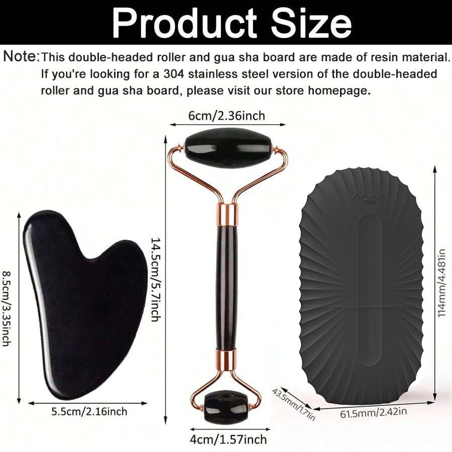 1/2/3Pcs Ice Face Roller Facial Skincare Ice Roller Set,Facial Roller Guasha Facetool Set,Face Massage Roller Lifting Contouring