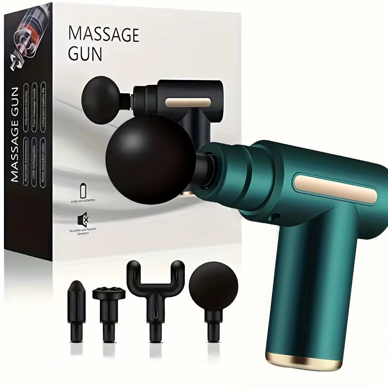 Portable Button Fascia Gun Deep Tissue Massage Mini Lightweight and Adjustable Speed Massage Equipment Suitable for the Body