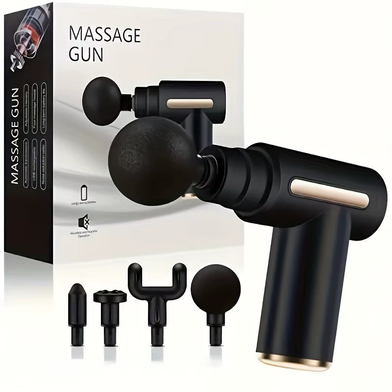 Portable Button Fascia Gun Deep Tissue Massage Mini Lightweight and Adjustable Speed Massage Equipment Suitable for the Body